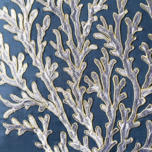 CORAL EMBROIDERED ACCENT PILLOW - Picture 7 of 7
